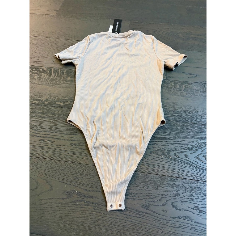 NWT PrettyGarden Women's Ribbed Crew Neck Short Sleeve Bodysuit - Picture 3 of 6